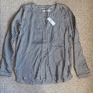 Loft Striped Button-Down Shirt